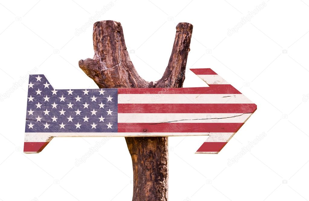 United States Flag sign