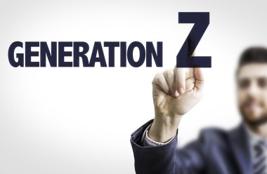 Man with text: Generation Z clipart