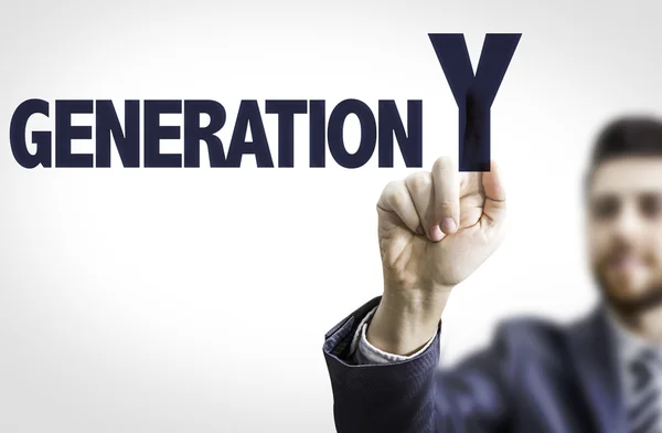 MSN med text: Generation Y — Stockfoto