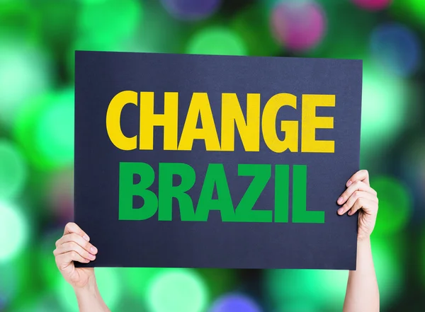 Изменить карту Бразилии — стоковое фото