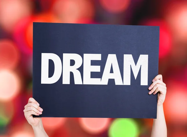 Dream card with colorful background — Stock Photo, Image