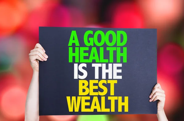 A Good Health is the Best Wealth card — Stock Photo, Image