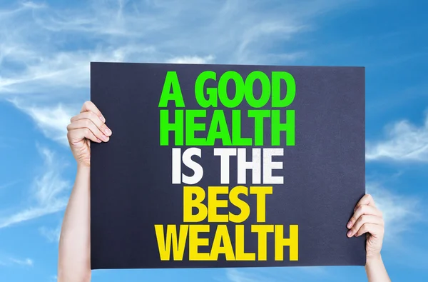 A Good Health is the Best Wealth card — Stock Photo, Image