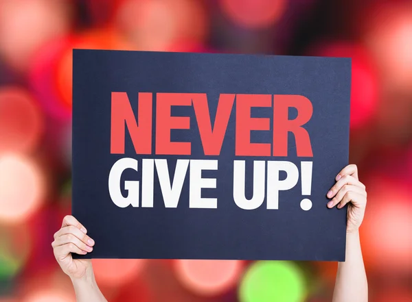 Never Give Up card — Stock Photo, Image