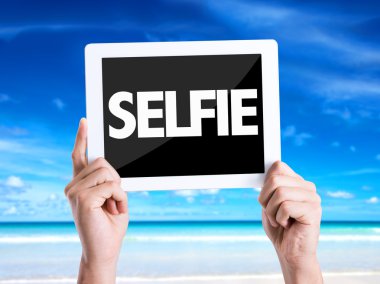 Tablet PC ile metin Selfie