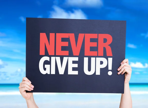 Never Give Up card — Stock Photo, Image