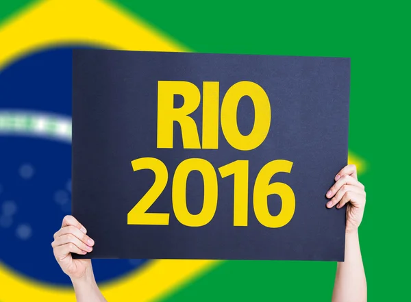 Rio 2016 card — Stock Photo, Image