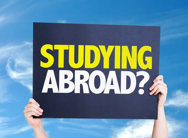 Studying Abroad? card — Stock Photo, Image