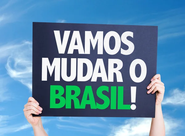 Cambiemos la tarjeta de Brasil — Foto de Stock