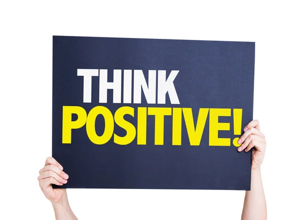 Pense cartão positivo — Fotografia de Stock