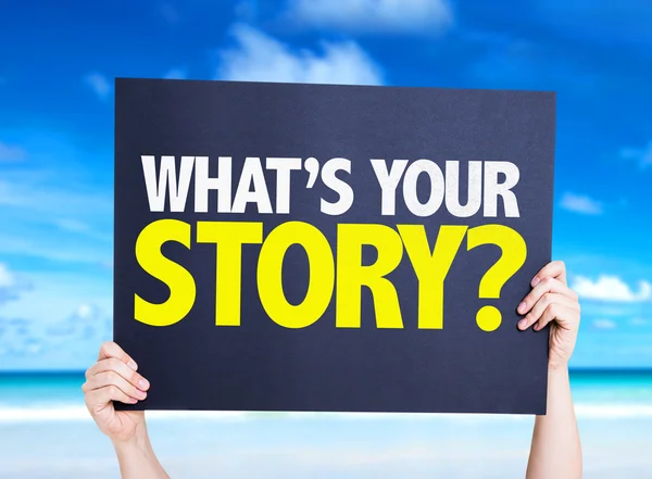 Vad är din berättelse? kort — Stockfoto