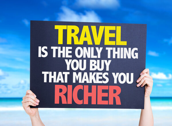 Travel is the Only thing card
