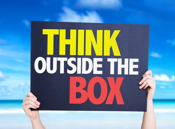 Think Outside the Box card — Stock Photo, Image