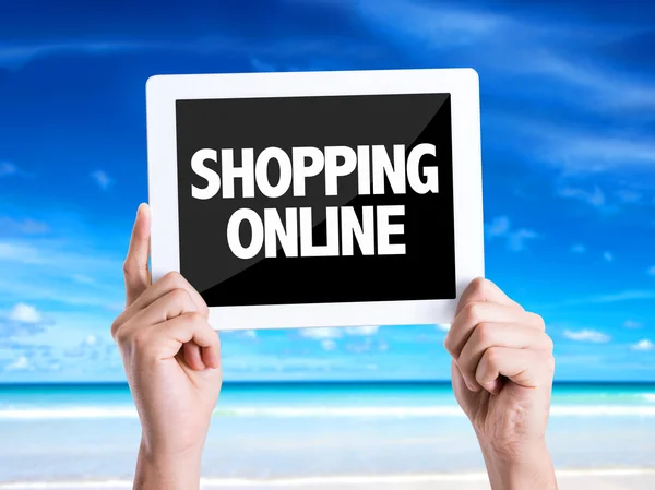 Покупки онлайн — стоковое фото