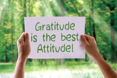 Gratitude is the Best Attitude card clipart