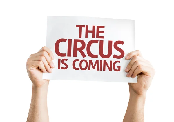 Het Circus is Coming kaart — Stockfoto