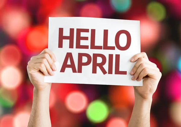 Hallo April-Karte — Stockfoto