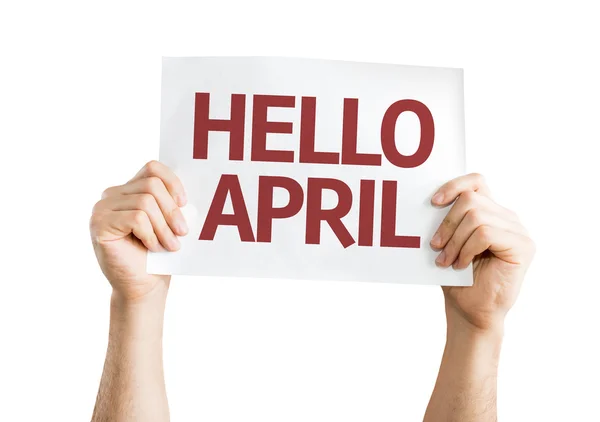 Hello April card — Stock Photo, Image