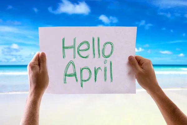 Hello April card — Stock Photo, Image