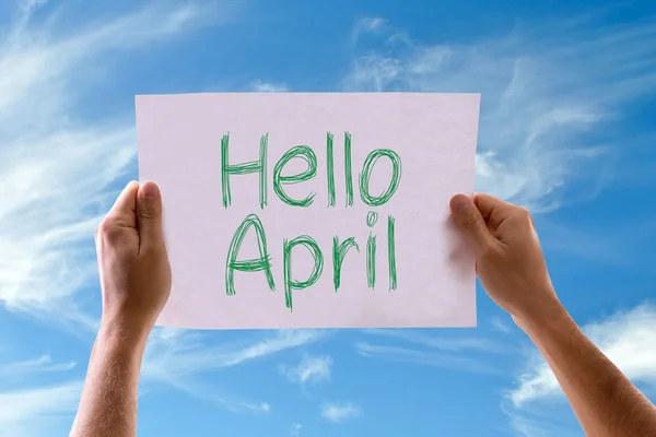 Hello April card — Stock Photo, Image