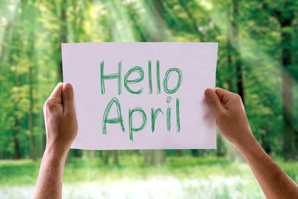 Hello April card — Stock Photo, Image