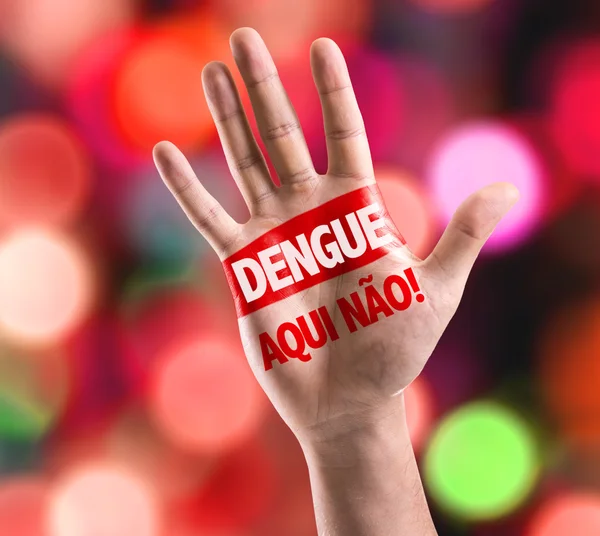 Dengue, geen hier! teken — Stockfoto