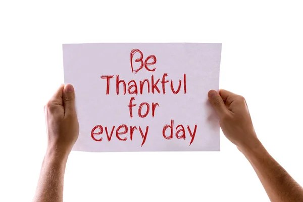 Soyez reconnaissant pour chaque carte de jour — Photo