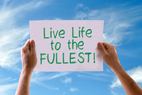 Live Life to the Fullest card — Stock Photo, Image