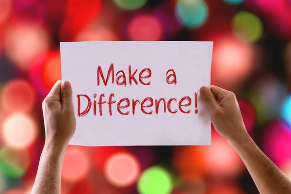 Make a Difference card — Stock Photo, Image