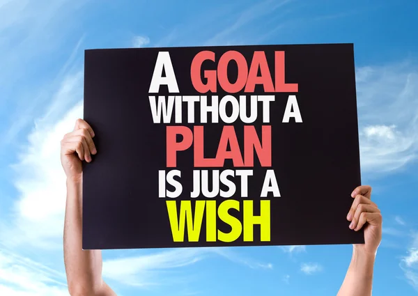 A Goal Without a Plan is Just a Wish card — Stock Photo, Image