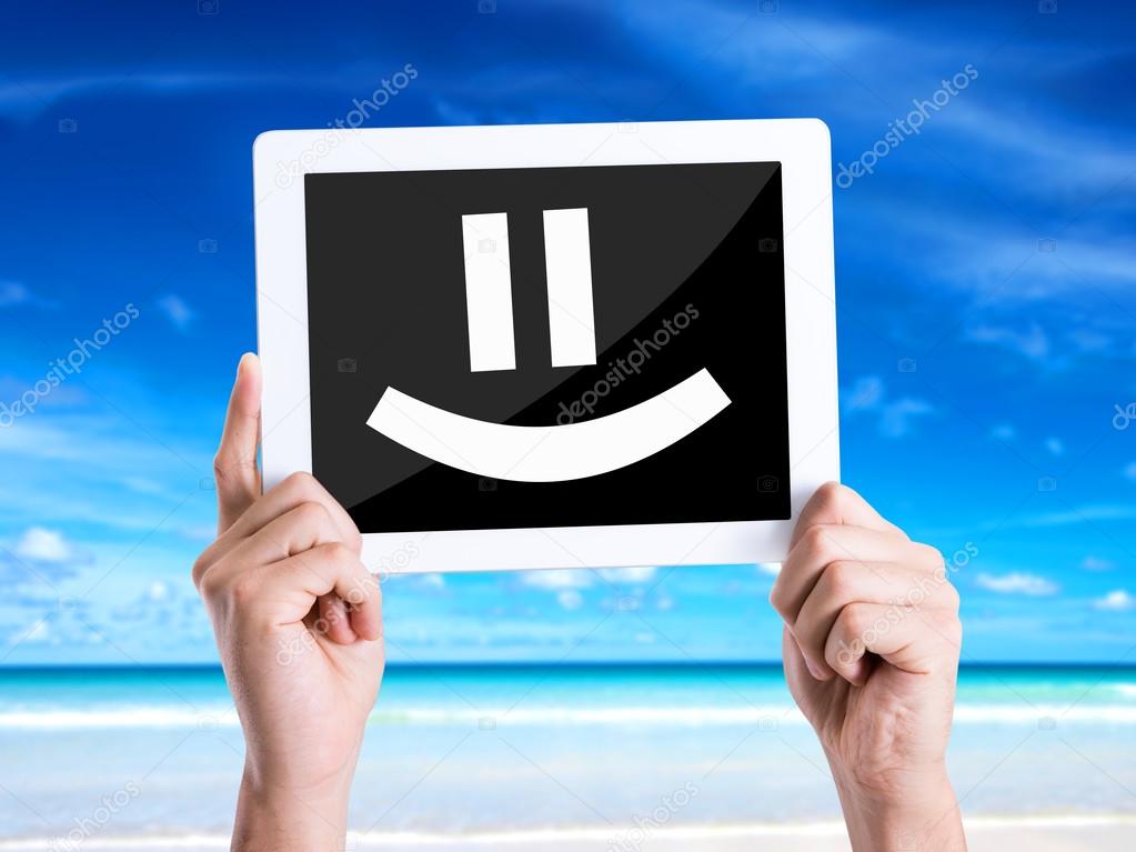 Tablet pc with Smiley Face