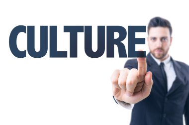 man with text: Culture clipart