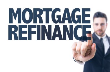 Text: Mortgage Refinance clipart