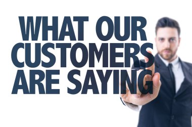 Text: What Our Customers Are Saying clipart
