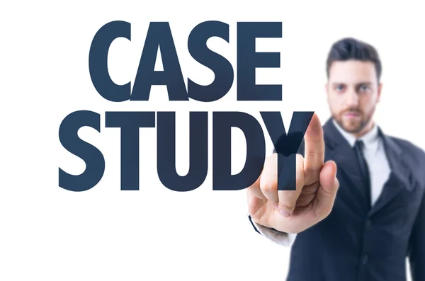 Tekst: Case Study — Stockfoto