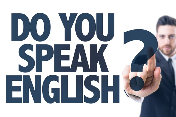 Texto: ¿Hablas inglés? ? —  Fotos de Stock