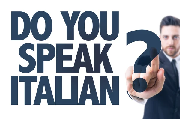 Testo: Parli Italiano ? — Foto Stock