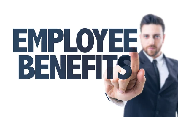 Texto: Beneficios para empleados — Foto de Stock