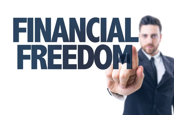 Texto: Libertad financiera — Foto de Stock