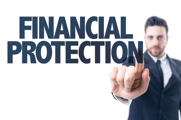 Texto: Protección financiera — Foto de Stock