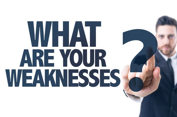 Text: Vilka är dina svagheter? — Stockfoto