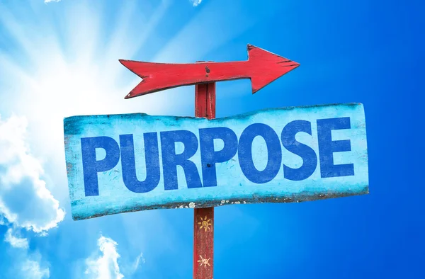 Text:Purpose on sign — Stock Photo, Image