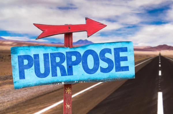 Text:Purpose on sign — Stock Photo, Image