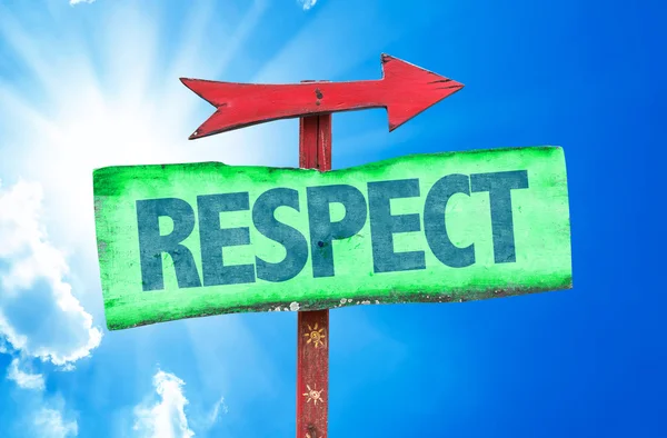 Text:Respect on sign — Stock Photo, Image