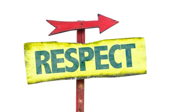 Tekst: Respect op teken — Stockfoto