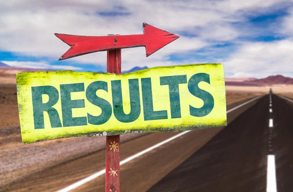 Text:Results on sign — Stock Photo, Image