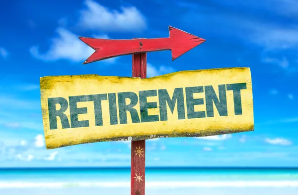 Tekst: pensionering op teken — Stockfoto