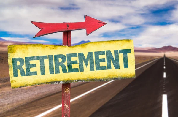 Text:Retirement on sign — Stock Photo, Image