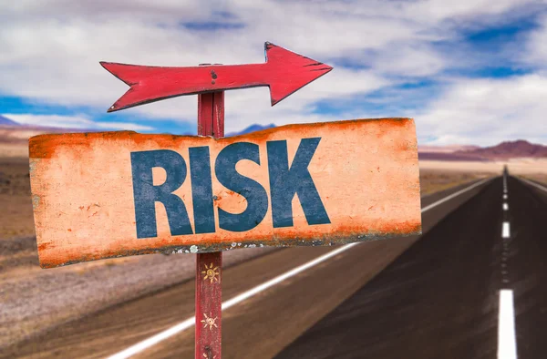 Text:Risk on sign — Stock Photo, Image