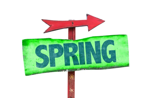 Text:Spring on sign — Stock Photo, Image